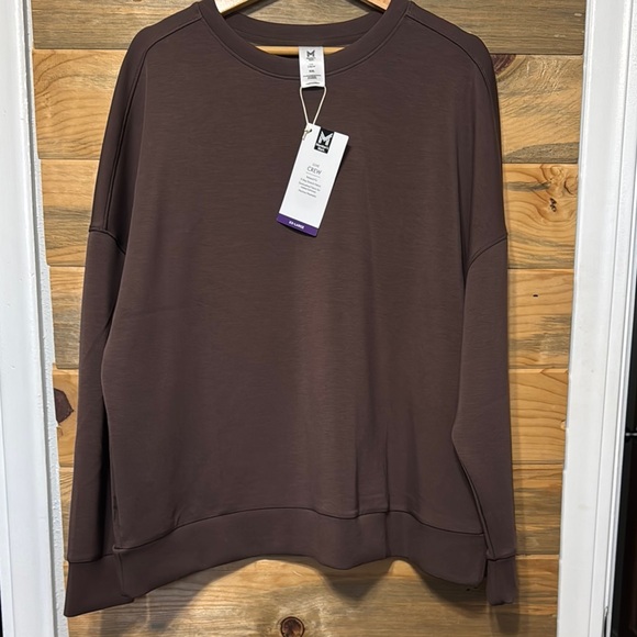 Member's Mark Women's Brown Luxe Crewneck Relaxed Fit Sweatshirt Plus Size: XXL‎ - Picture 1 of 6